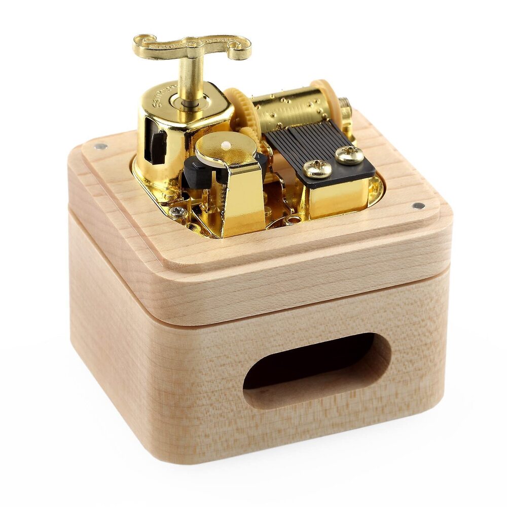 4480 Wooden Sound Box Music Box 18-Note Wind-up Musical Boxs Gifts